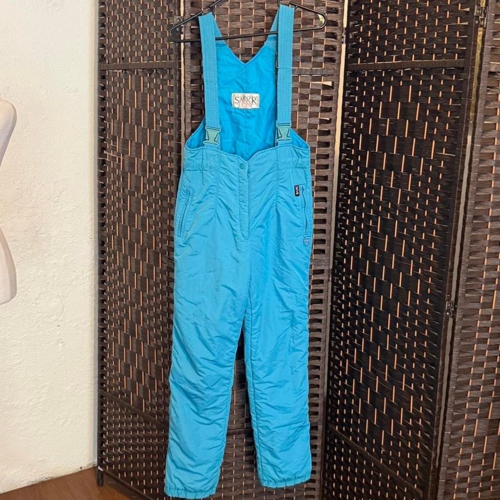 Vintage Skyr Blue Snow Jumpsuit Ski Overalls Women's Size 12